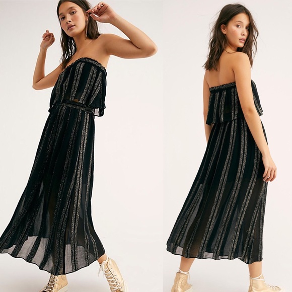 Free People Carmen Lurex Stripe Set NWOT
